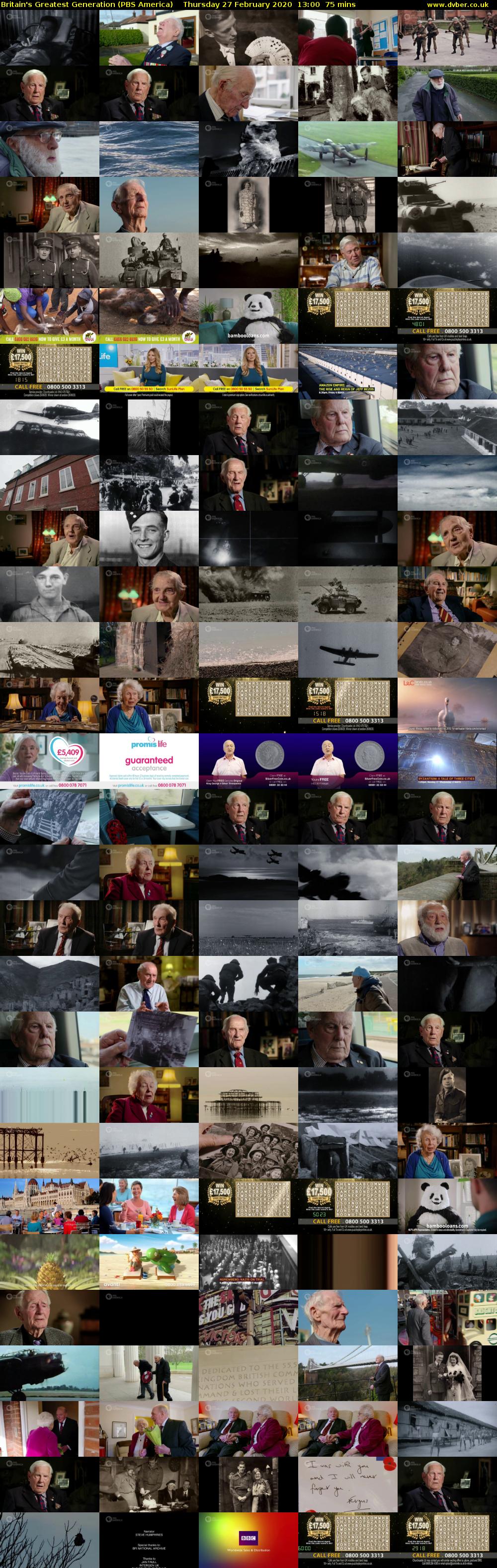 Britain's Greatest Generation (PBS America) Thursday 27 February 2020 13:00 - 14:15