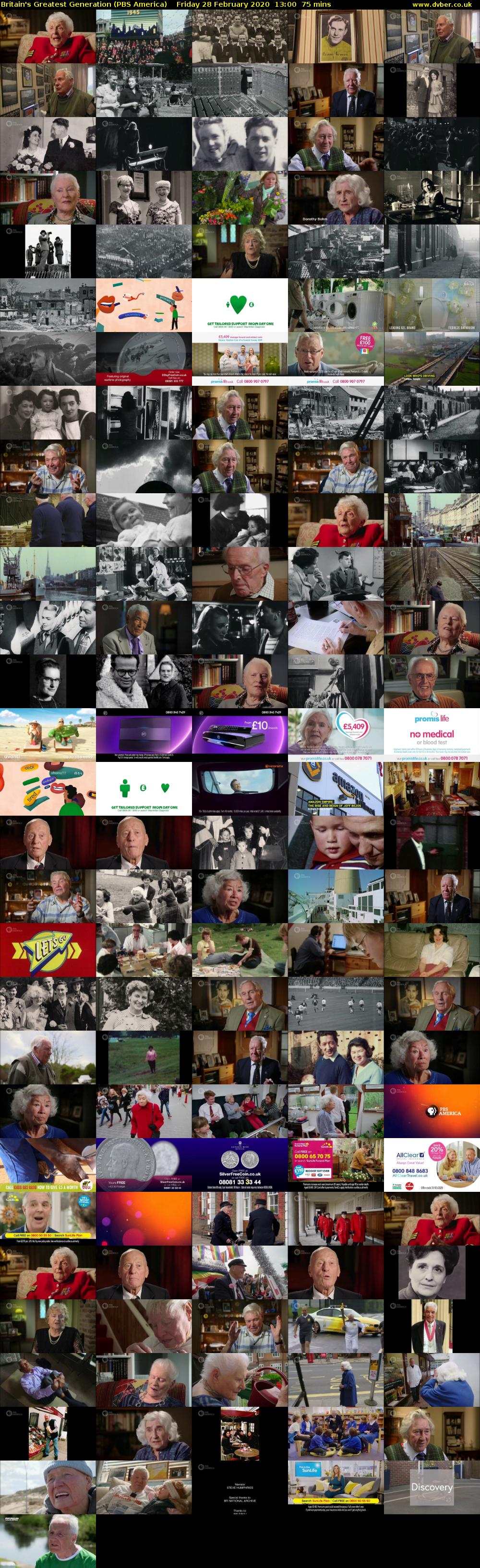 Britain's Greatest Generation (PBS America) Friday 28 February 2020 13:00 - 14:15