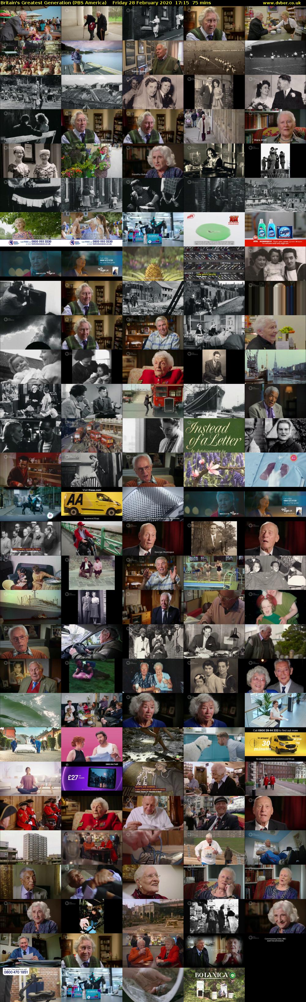 Britain's Greatest Generation (PBS America) Friday 28 February 2020 17:15 - 18:30