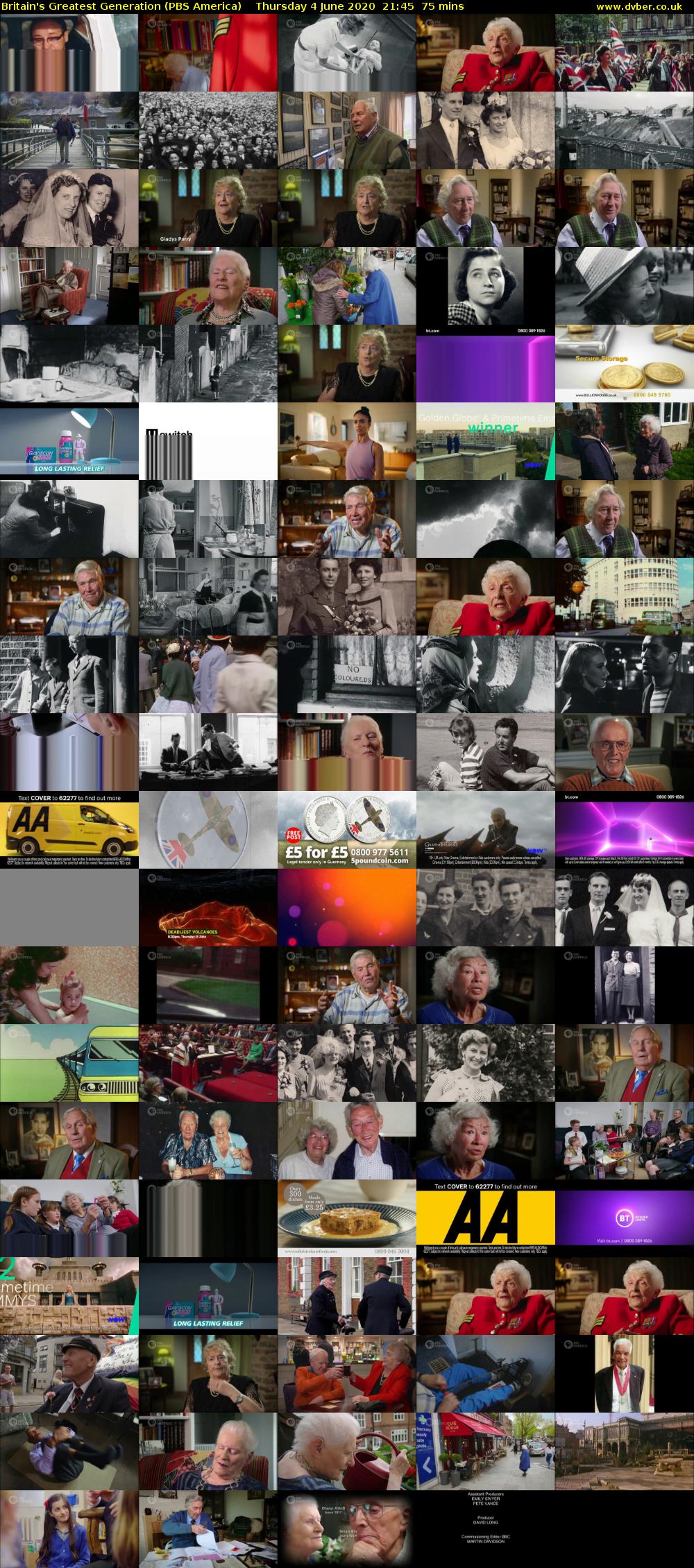 Britain's Greatest Generation (PBS America) Thursday 4 June 2020 21:45 - 23:00