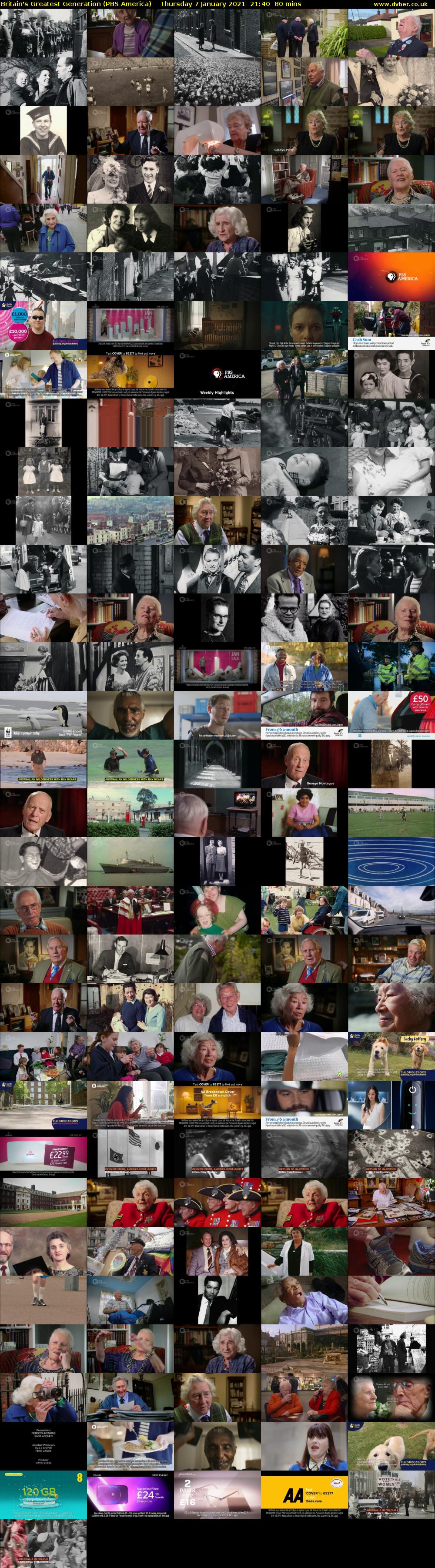 Britain's Greatest Generation (PBS America) Thursday 7 January 2021 21:40 - 23:00