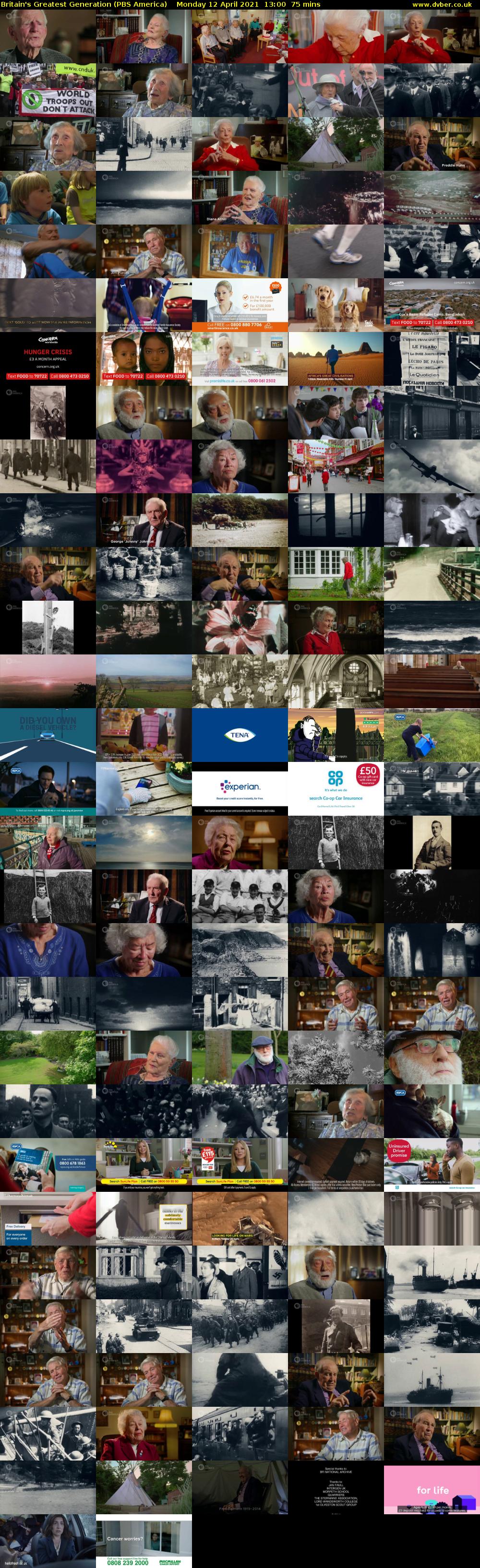 Britain's Greatest Generation (PBS America) Monday 12 April 2021 13:00 - 14:15