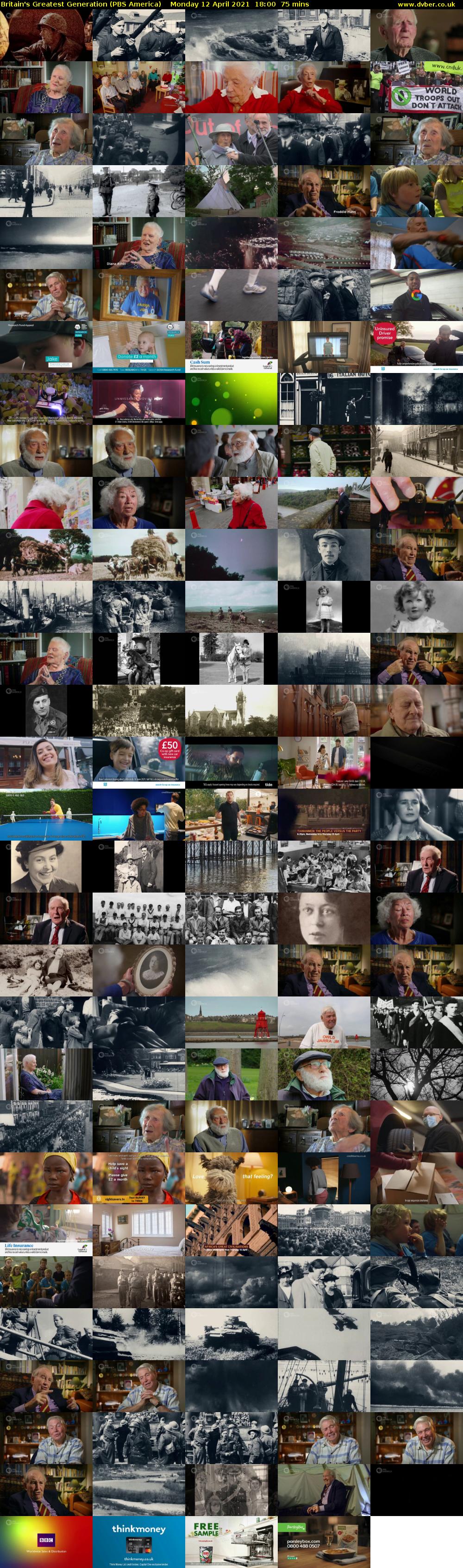 Britain's Greatest Generation (PBS America) Monday 12 April 2021 18:00 - 19:15