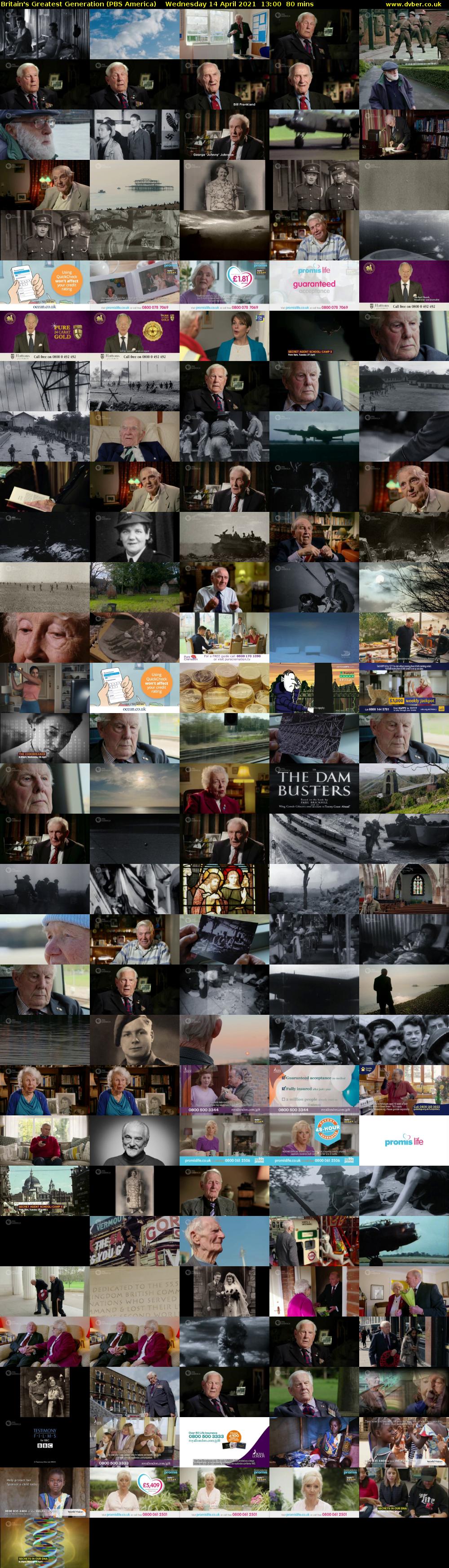 Britain's Greatest Generation (PBS America) Wednesday 14 April 2021 13:00 - 14:20