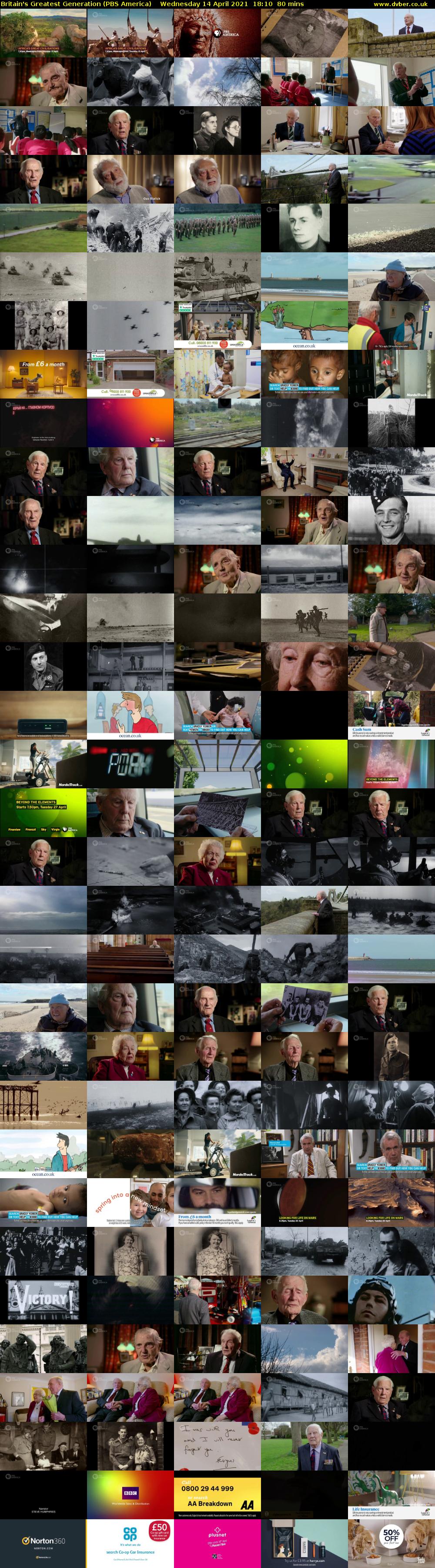 Britain's Greatest Generation (PBS America) Wednesday 14 April 2021 18:10 - 19:30