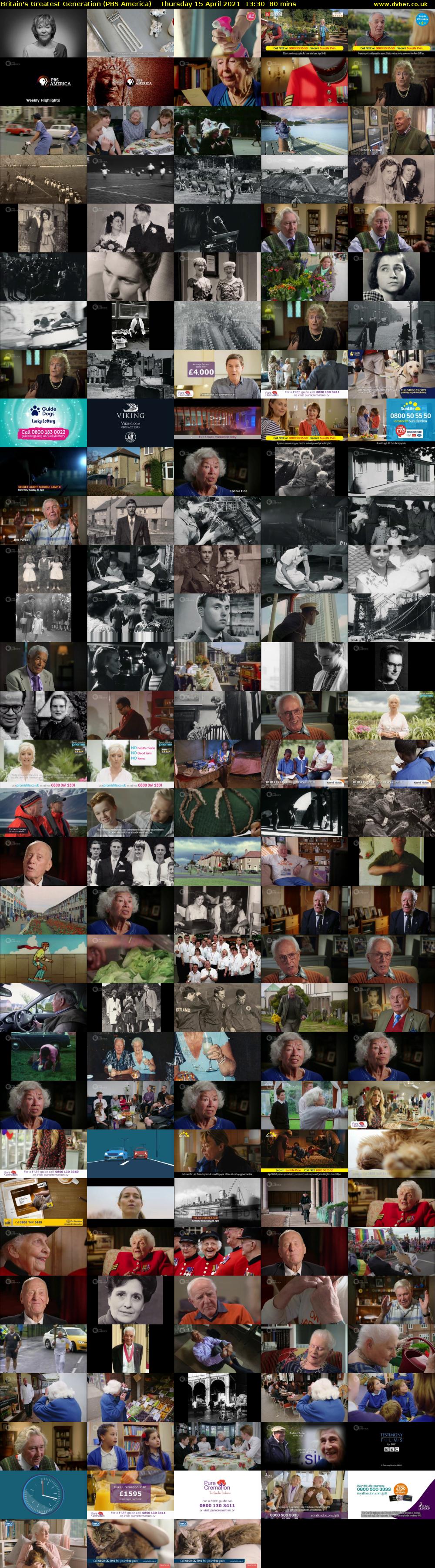 Britain's Greatest Generation (PBS America) Thursday 15 April 2021 13:30 - 14:50