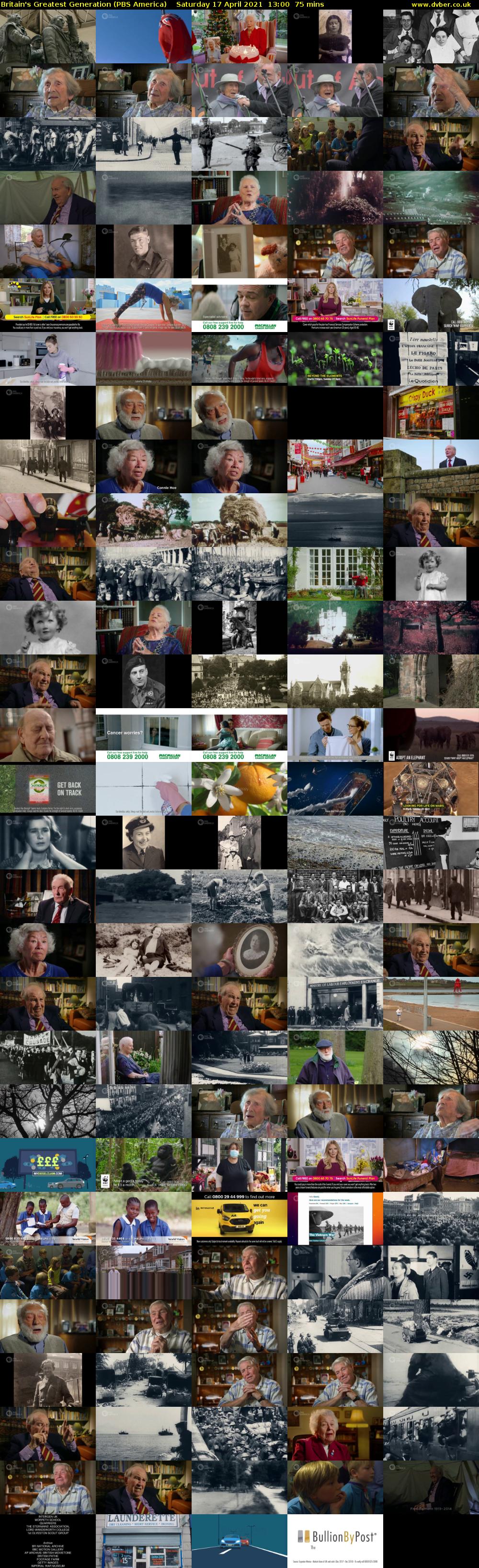 Britain's Greatest Generation (PBS America) Saturday 17 April 2021 13:00 - 14:15