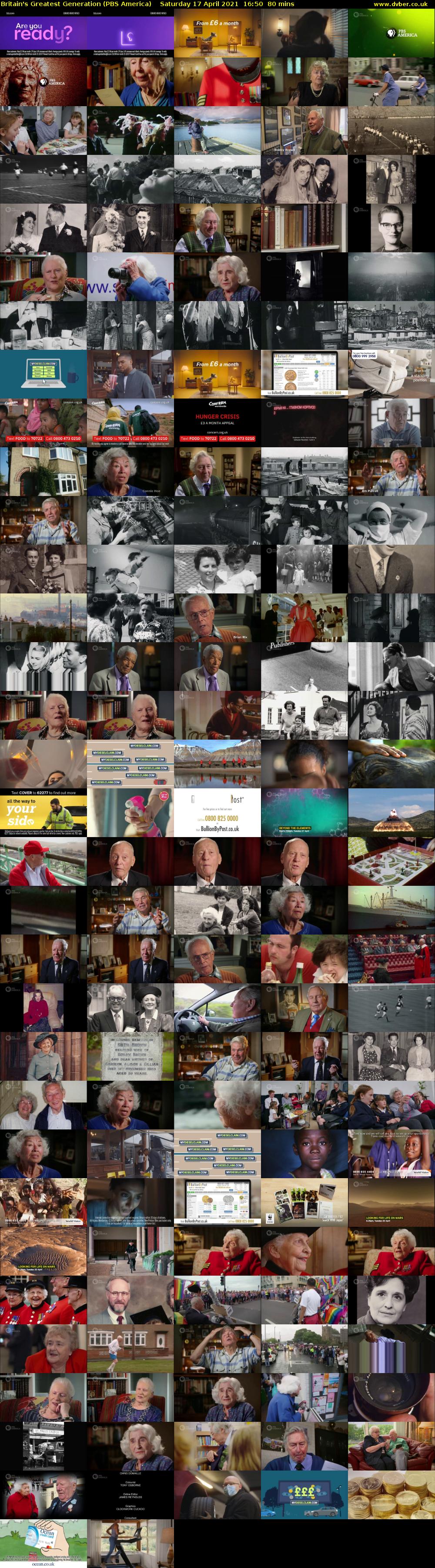 Britain's Greatest Generation (PBS America) Saturday 17 April 2021 16:50 - 18:10