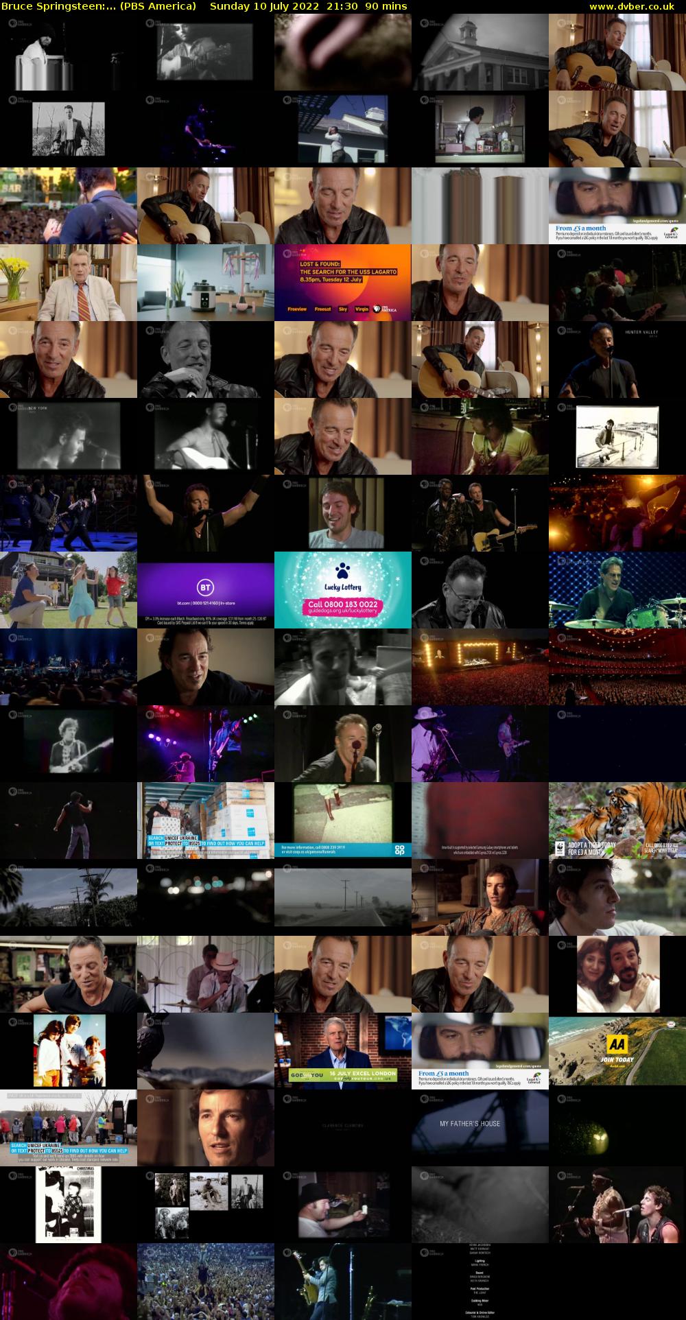 Bruce Springsteen:... (PBS America) Sunday 10 July 2022 21:30 - 23:00