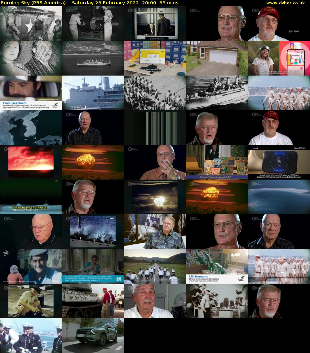 Burning Sky (PBS America) Saturday 26 February 2022 20:00 - 21:05