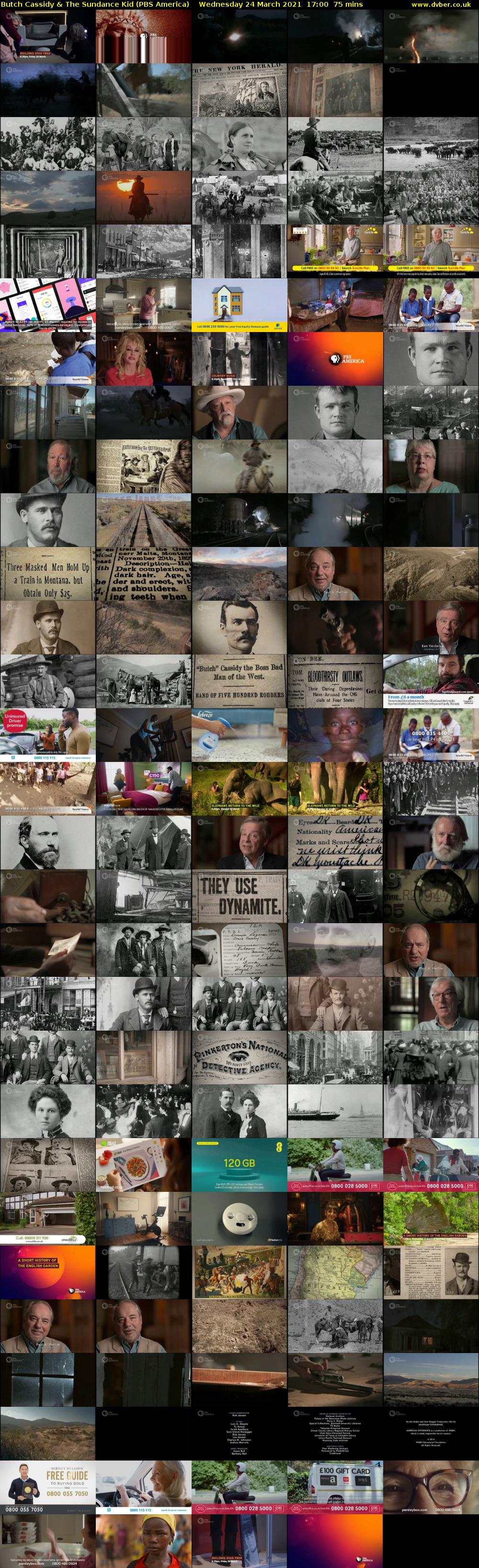 Butch Cassidy & The Sundance Kid (PBS America) Wednesday 24 March 2021 17:00 - 18:15