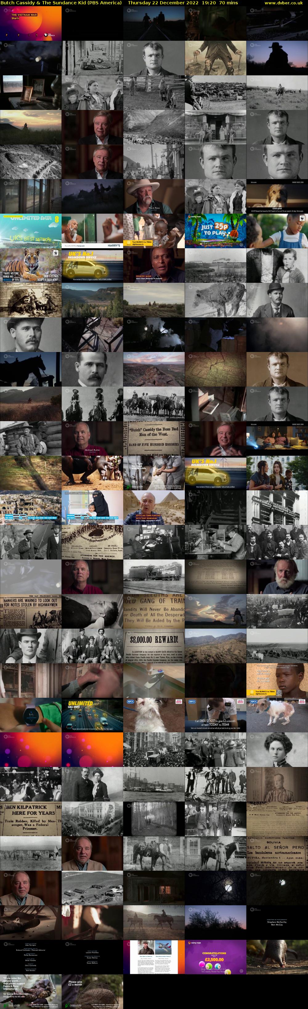 Butch Cassidy & The Sundance Kid (PBS America) Thursday 22 December 2022 19:20 - 20:30