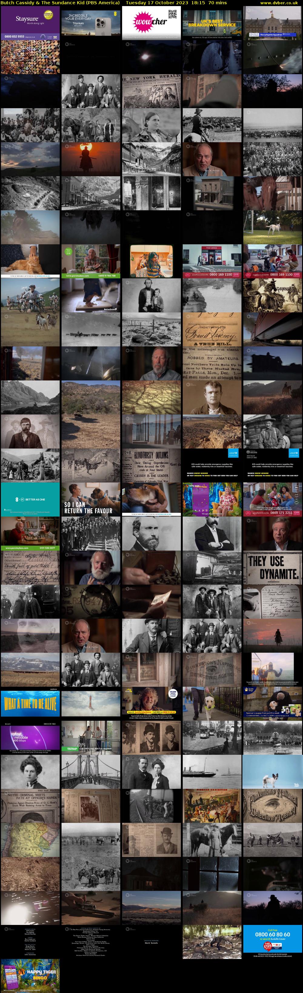 Butch Cassidy & The Sundance Kid (PBS America) Tuesday 17 October 2023 18:15 - 19:25