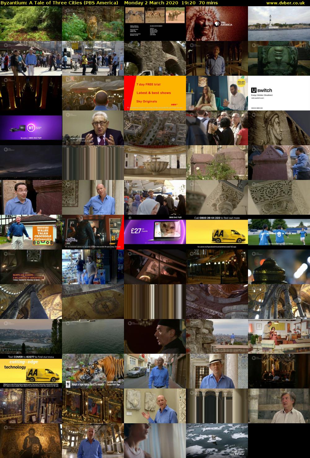 Byzantium: A Tale of Three Cities (PBS America) Monday 2 March 2020 19:20 - 20:30