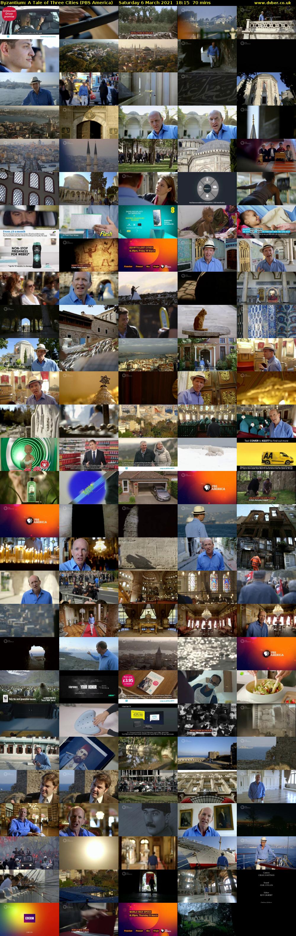 Byzantium: A Tale of Three Cities (PBS America) Saturday 6 March 2021 18:15 - 19:25