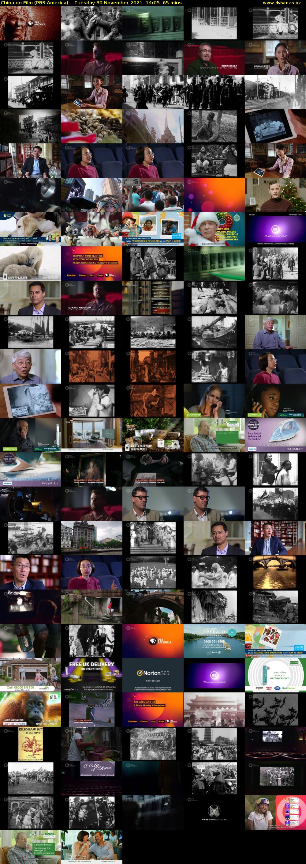 China on Film (PBS America) Tuesday 30 November 2021 14:05 - 15:10