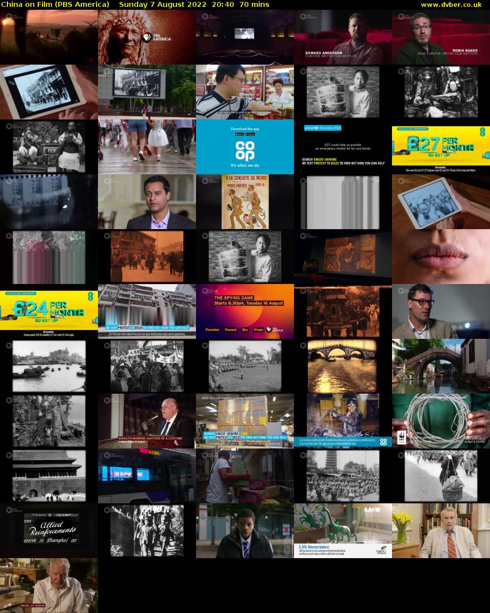 China on Film (PBS America) Sunday 7 August 2022 20:40 - 21:50