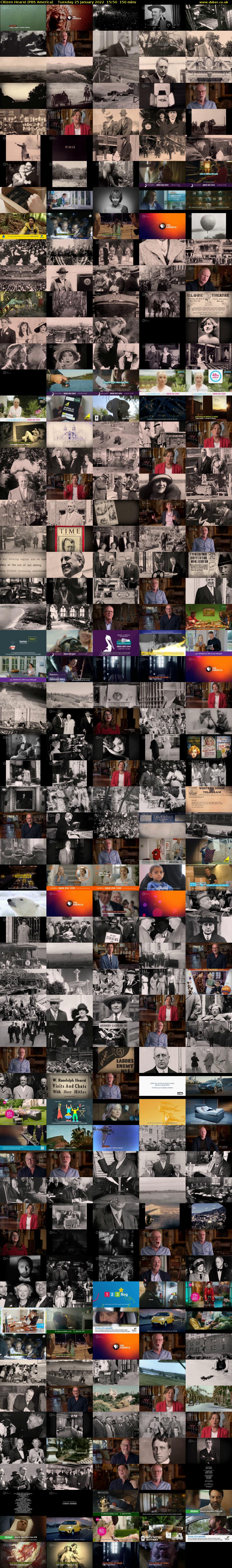 Citizen Hearst (PBS America) Tuesday 25 January 2022 15:50 - 18:20