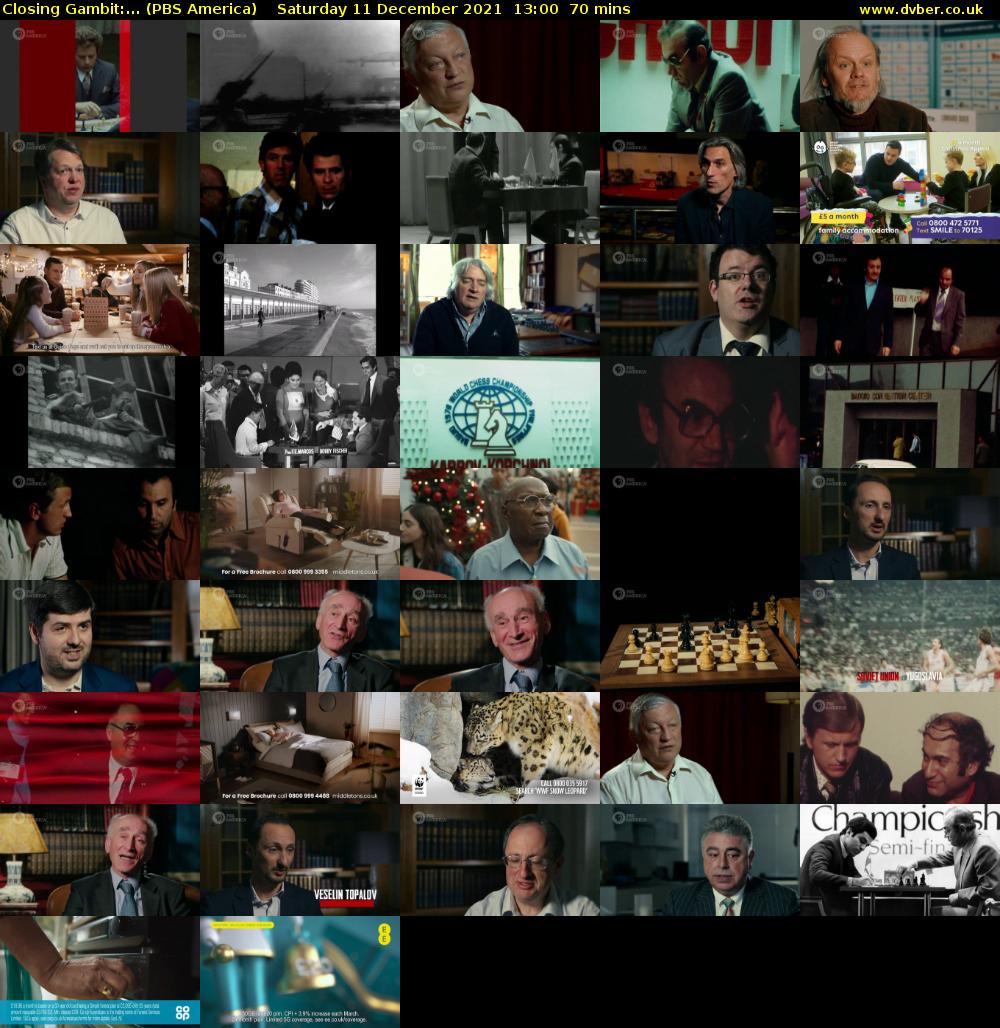 Closing Gambit:... (PBS America) Saturday 11 December 2021 13:00 - 14:10