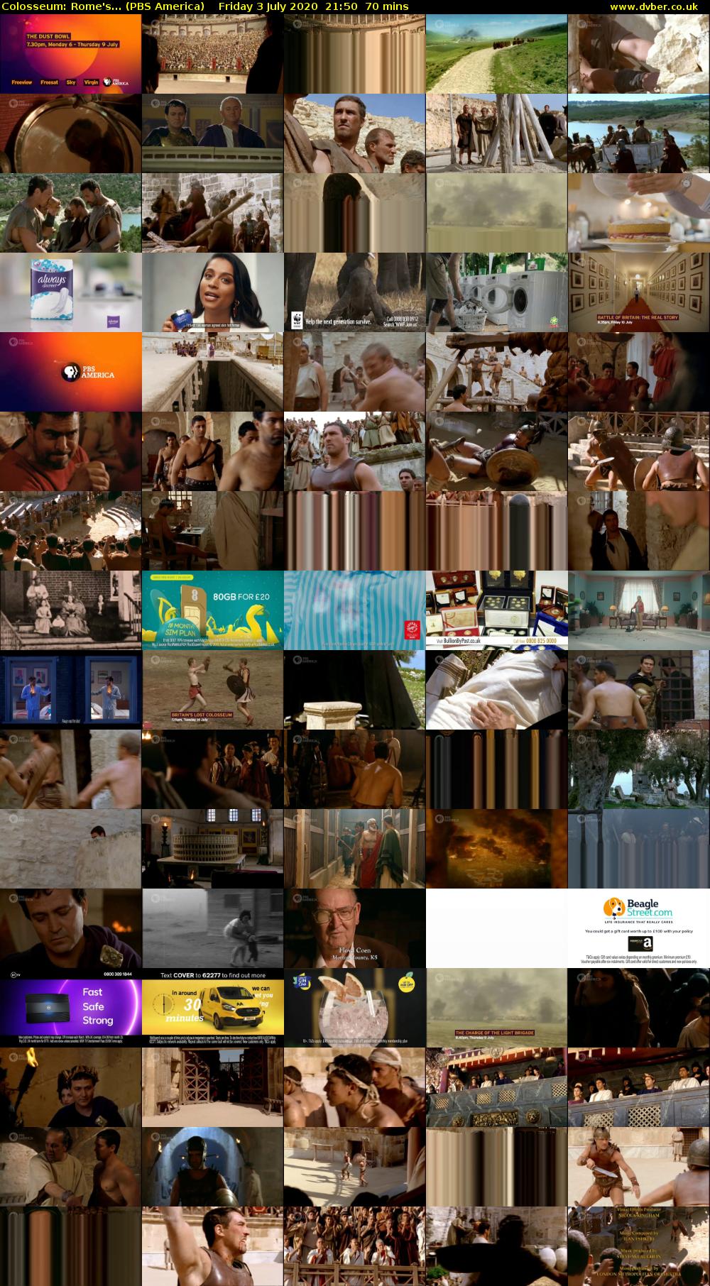 Colosseum: Rome's... (PBS America) Friday 3 July 2020 21:50 - 23:00