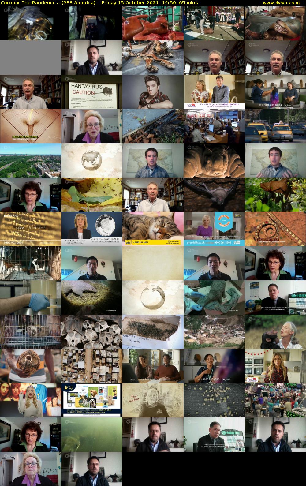 Corona: The Pandemic... (PBS America) Friday 15 October 2021 14:50 - 15:55