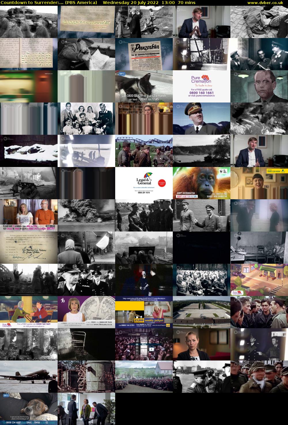 Countdown to Surrender:... (PBS America) Wednesday 20 July 2022 13:00 - 14:10