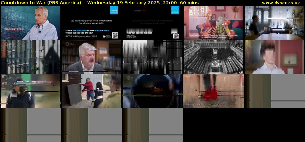 Countdown to War (PBS America) Wednesday 19 February 2025 22:00 - 23:00