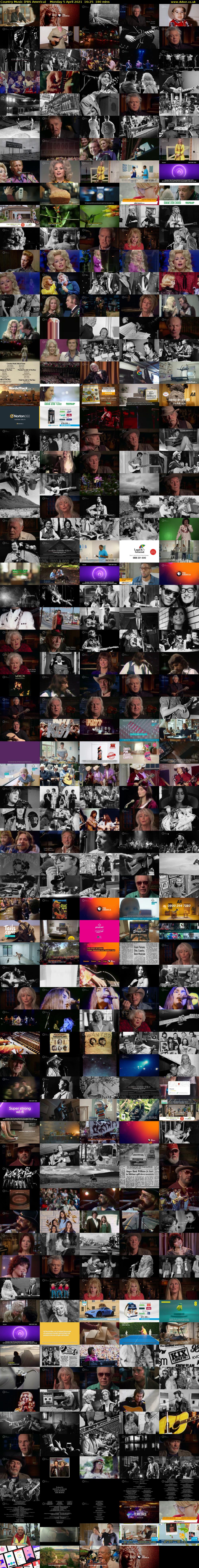 Country Music (PBS America) Monday 5 April 2021 16:25 - 19:25