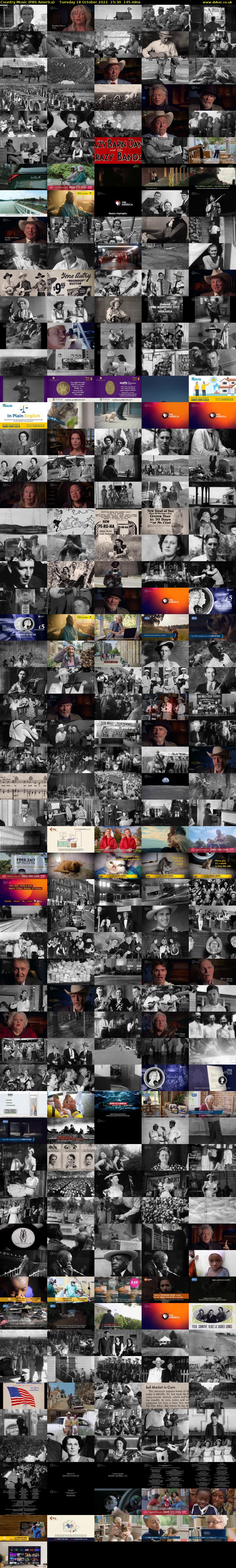 Country Music (PBS America) Tuesday 18 October 2022 15:30 - 17:55