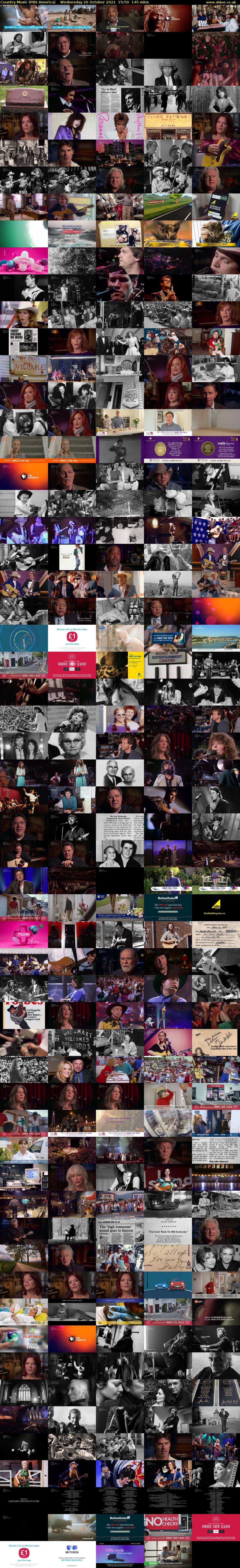 Country Music (PBS America) Wednesday 26 October 2022 15:50 - 18:15