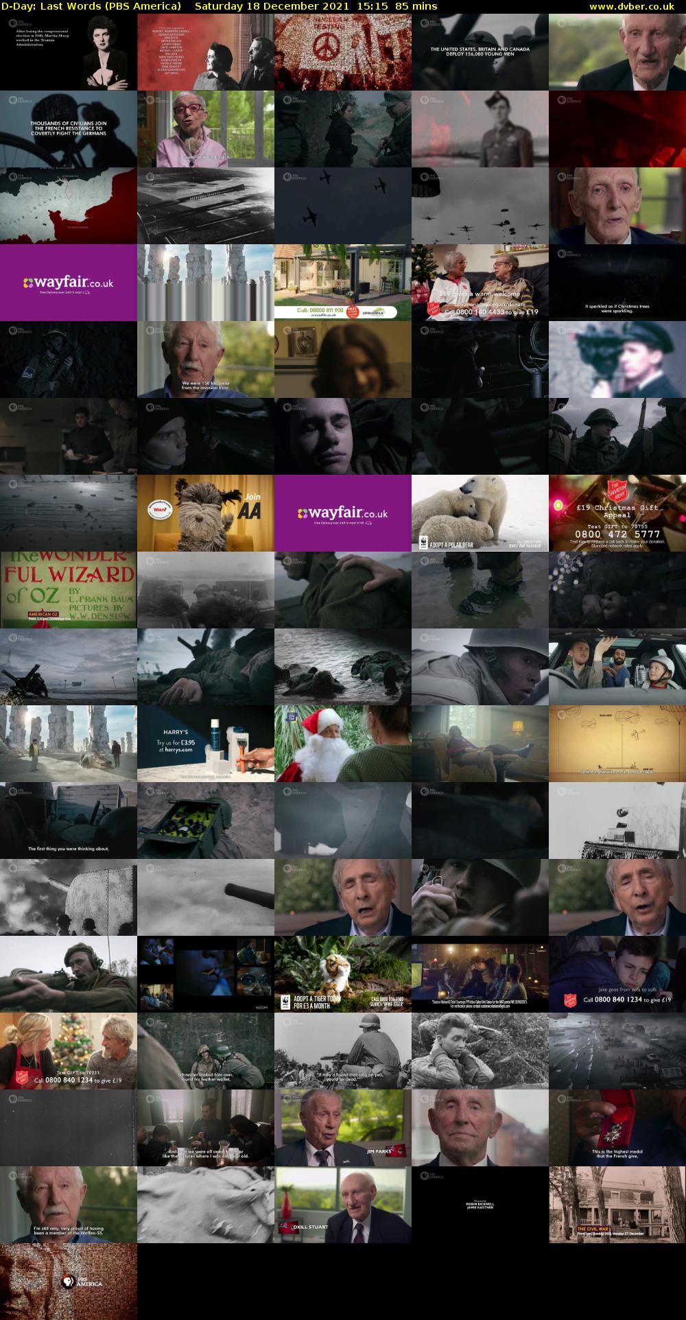 D-Day: Last Words (PBS America) Saturday 18 December 2021 15:15 - 16:40