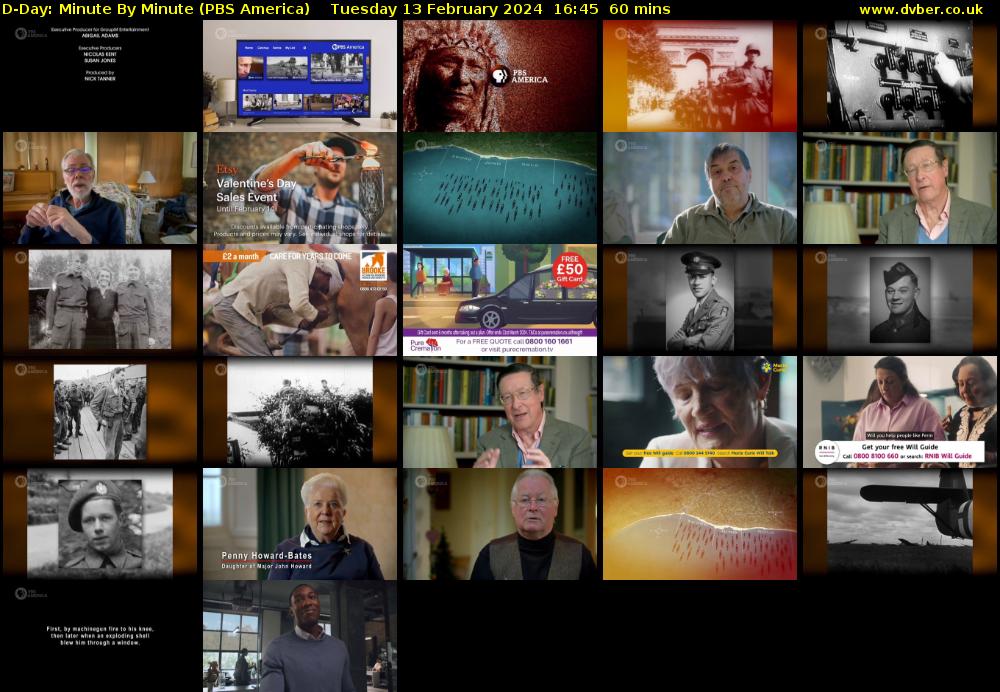 D-Day: Minute By Minute (PBS America) Tuesday 13 February 2024 16:45 - 17:45