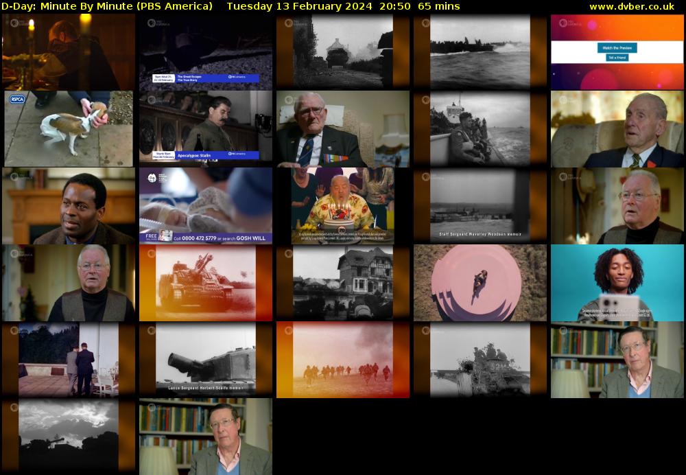 D-Day: Minute By Minute (PBS America) Tuesday 13 February 2024 20:50 - 21:55