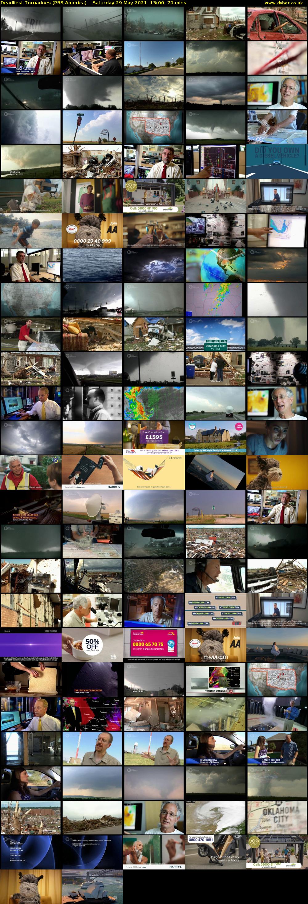 Deadliest Tornadoes (PBS America) Saturday 29 May 2021 13:00 - 14:10