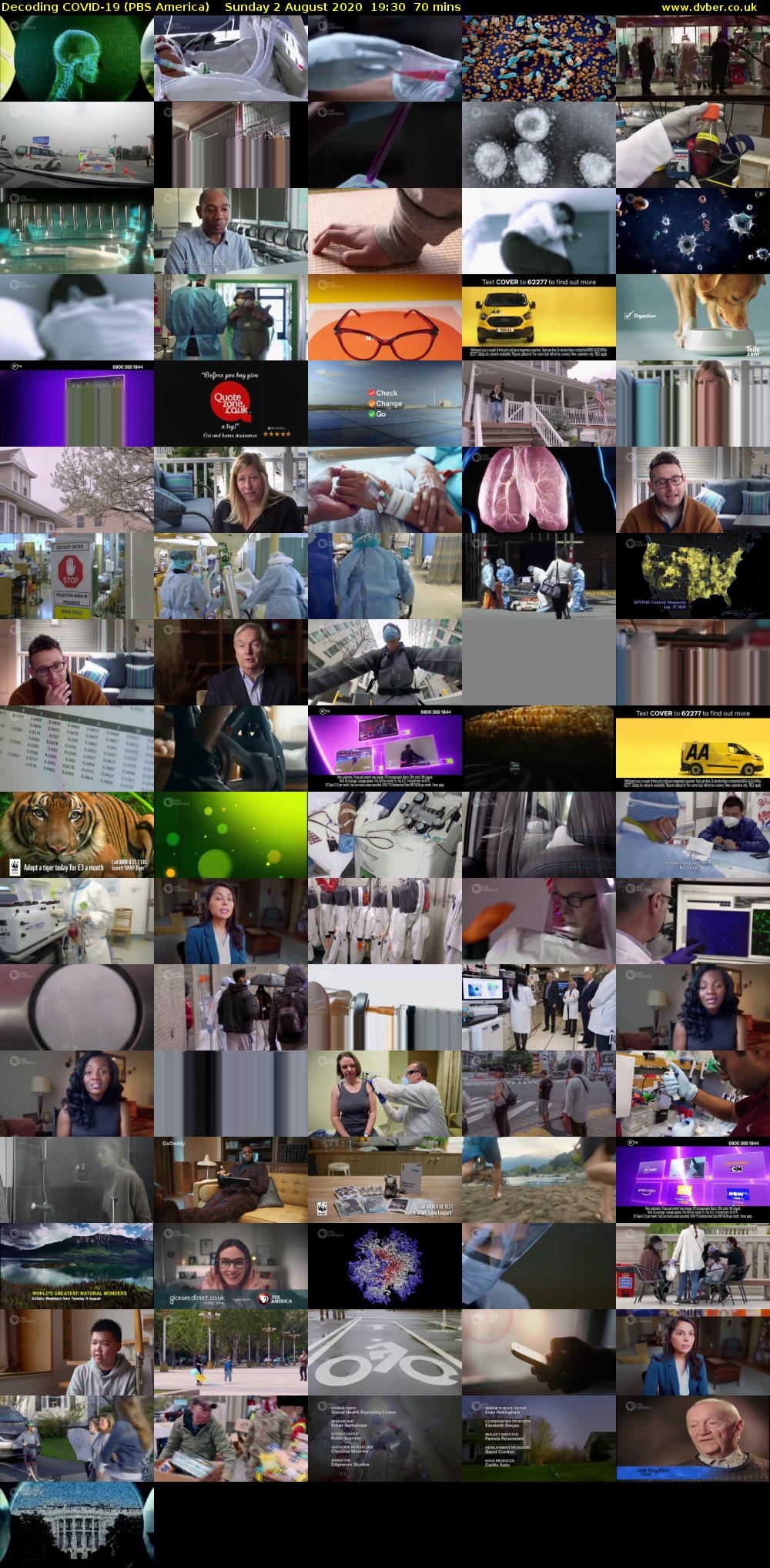 Decoding COVID-19 (PBS America) Sunday 2 August 2020 19:30 - 20:40