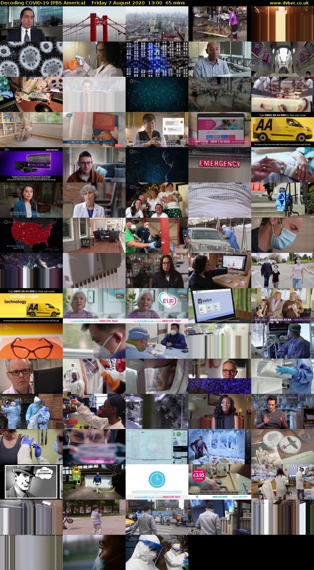 Decoding COVID-19 (PBS America) Friday 7 August 2020 13:00 - 14:05