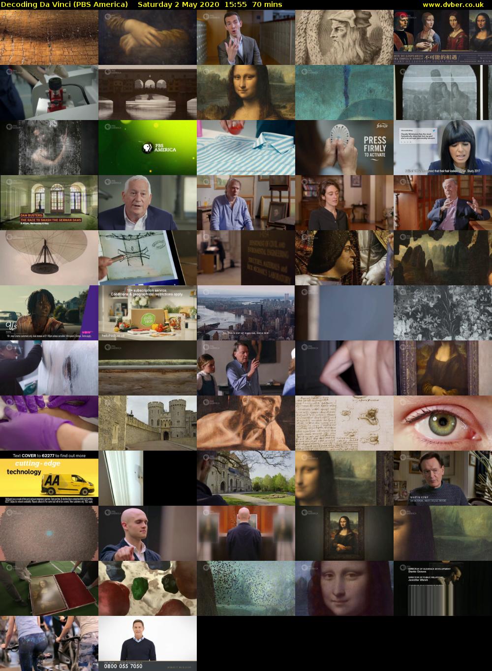Decoding Da Vinci (PBS America) Saturday 2 May 2020 15:55 - 17:05