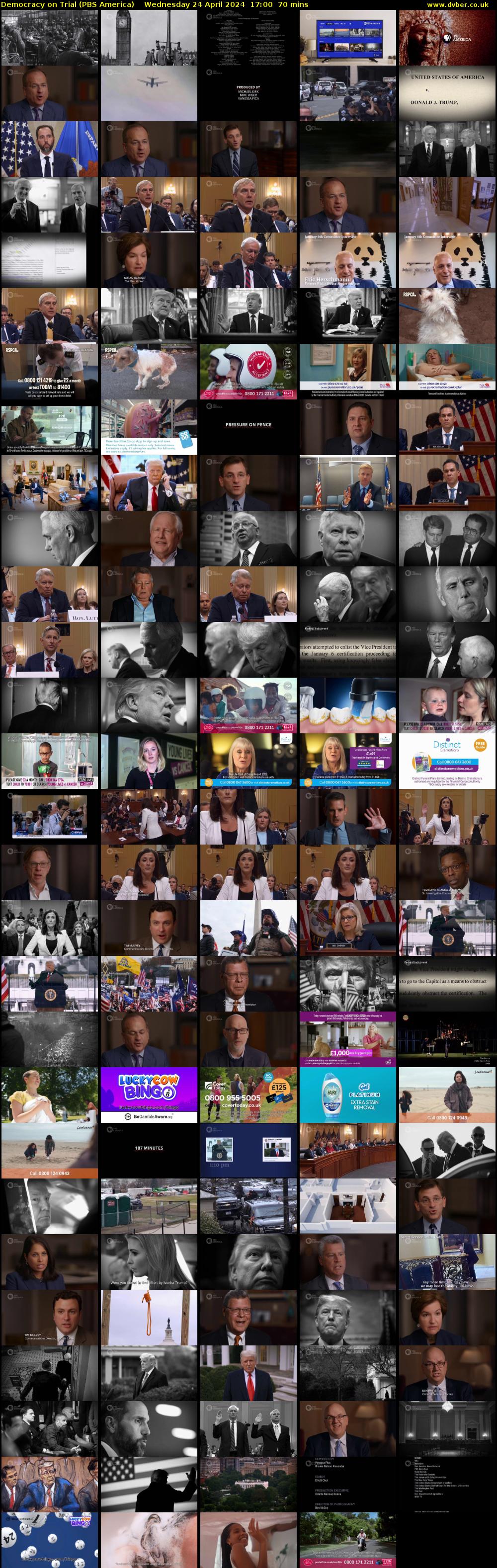 Democracy on Trial (PBS America) Wednesday 24 April 2024 17:00 - 18:10