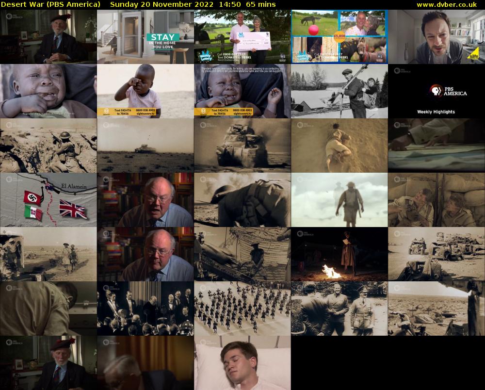 Desert War (PBS America) Sunday 20 November 2022 14:50 - 15:55