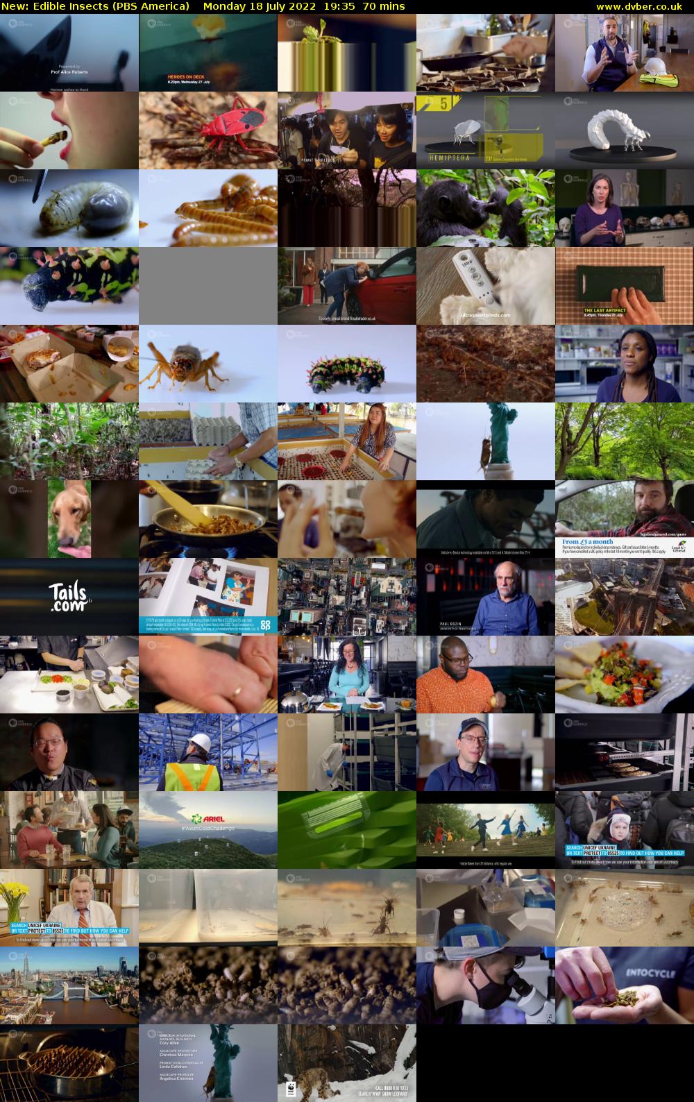 Edible Insects (PBS America) Monday 18 July 2022 19:35 - 20:45