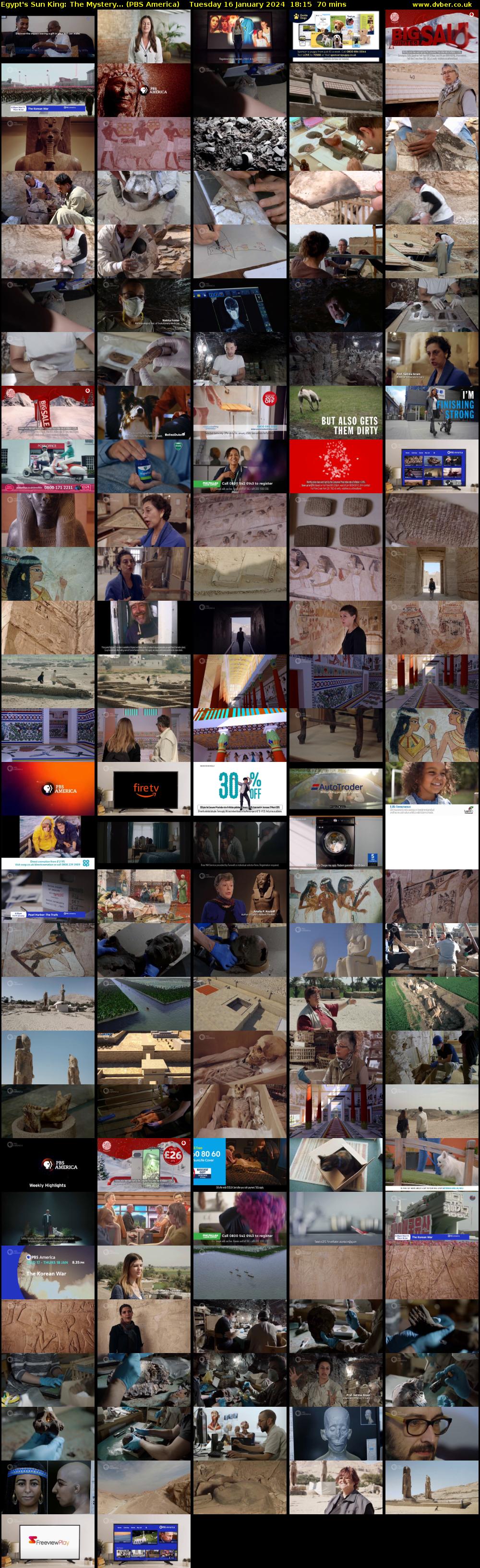 Egypt's Sun King: The Mystery... (PBS America) Tuesday 16 January 2024 18:15 - 19:25