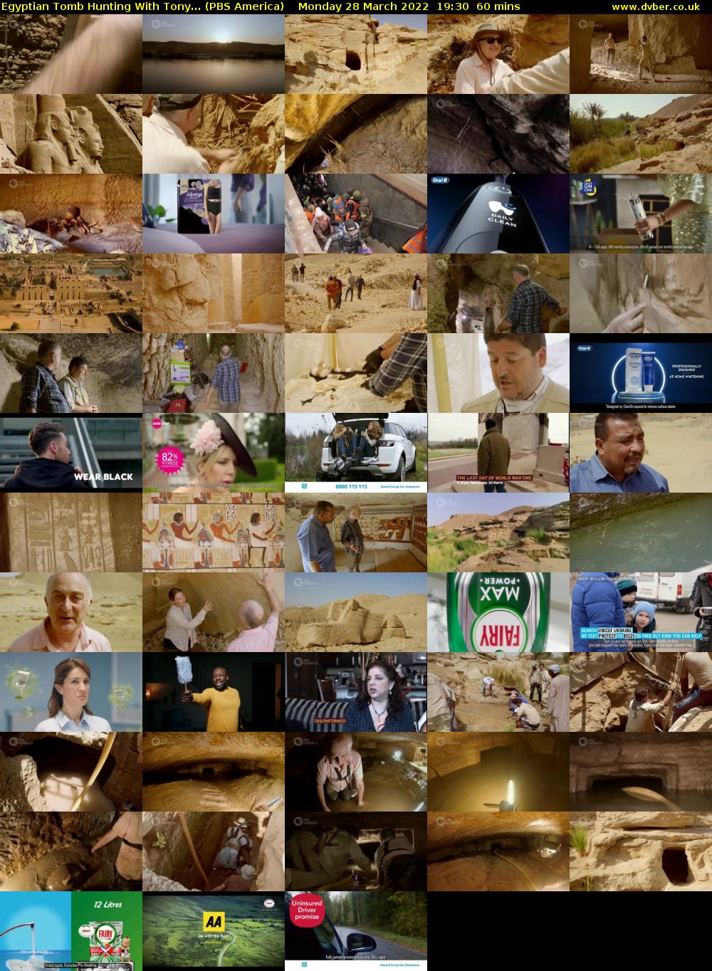 Egyptian Tomb Hunting With Tony... (PBS America) Monday 28 March 2022 19:30 - 20:30