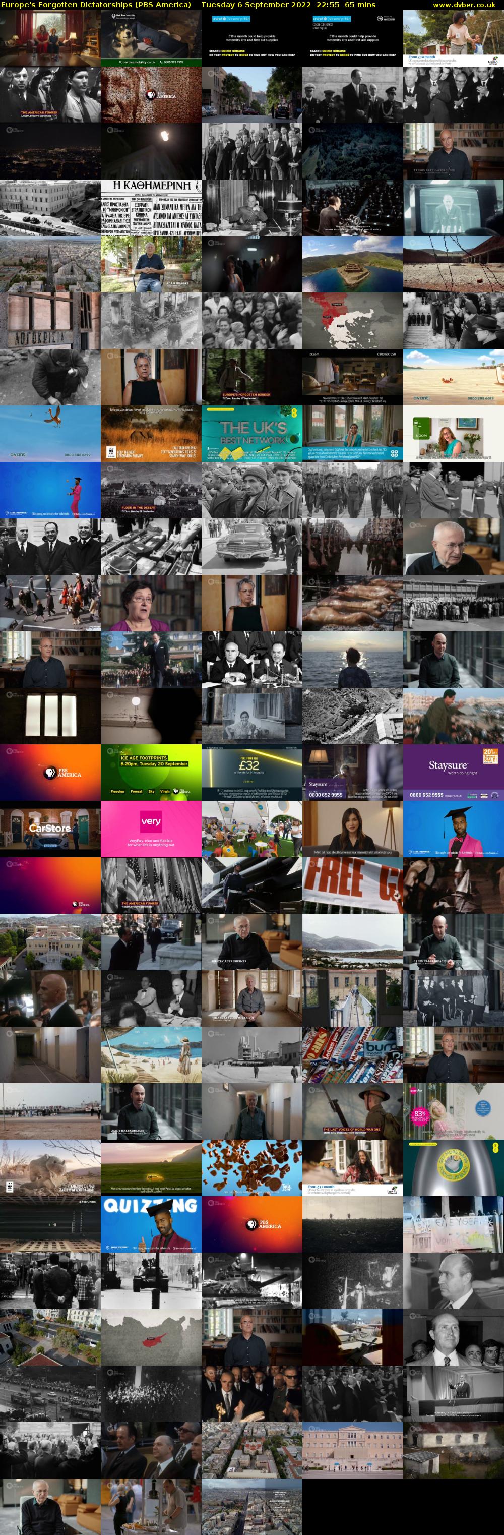 Europe's Forgotten Dictatorships (PBS America) Tuesday 6 September 2022 22:55 - 00:00