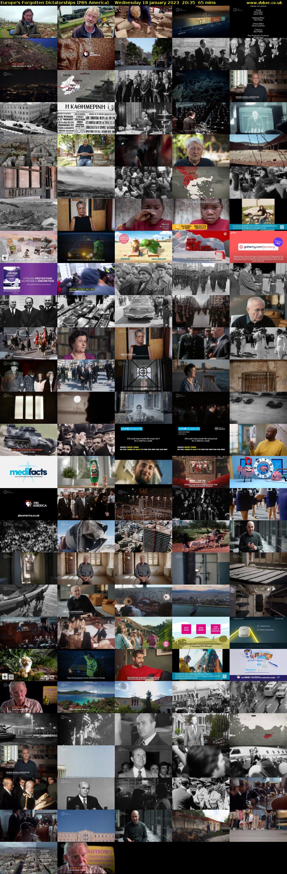 Europe's Forgotten Dictatorships (PBS America) Wednesday 18 January 2023 20:35 - 21:40