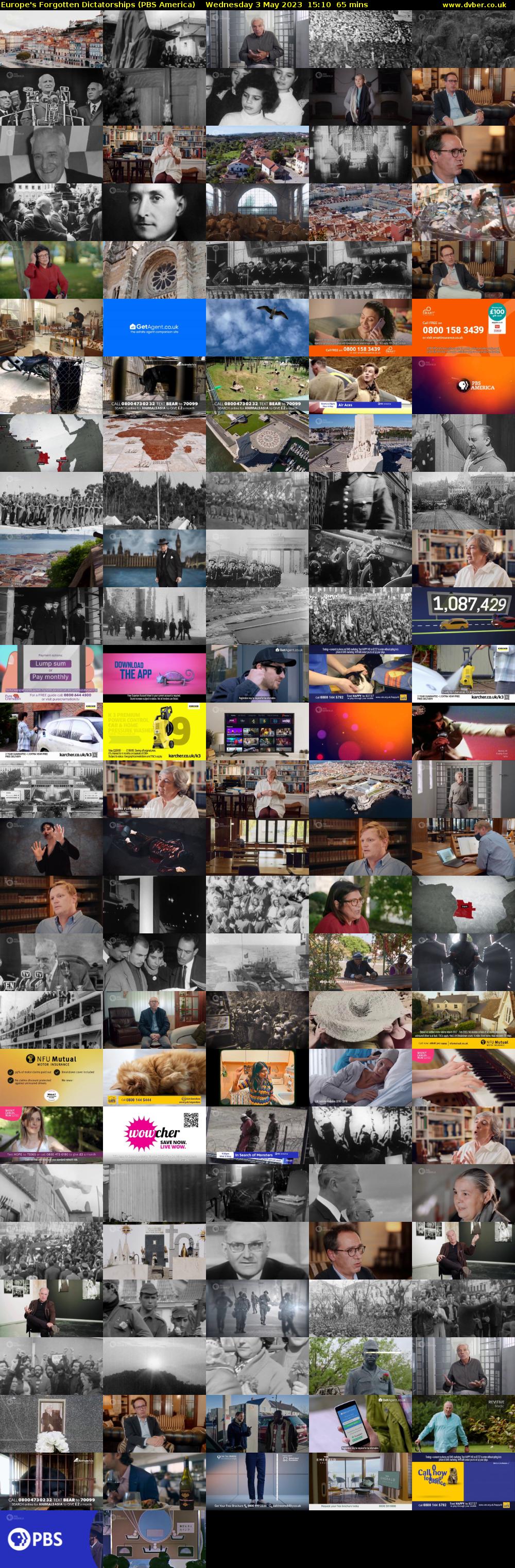 Europe's Forgotten Dictatorships (PBS America) Wednesday 3 May 2023 15:10 - 16:15