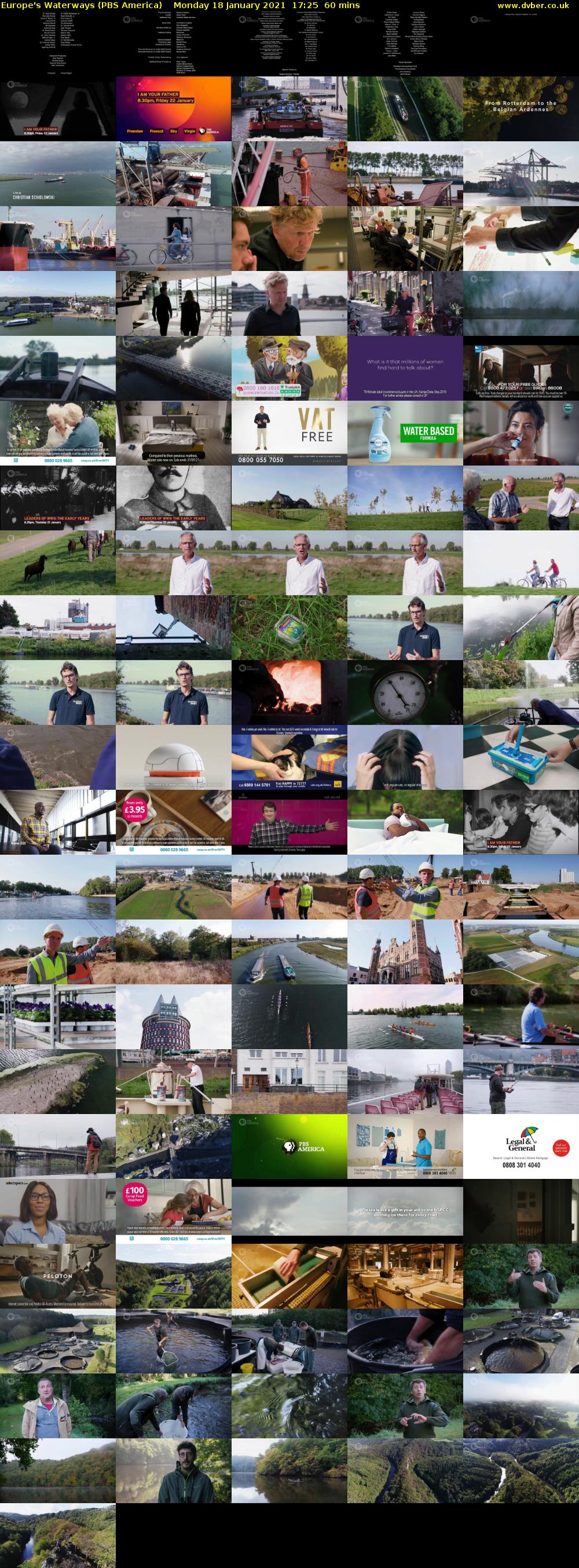 Europe's Waterways (PBS America) Monday 18 January 2021 17:25 - 18:25