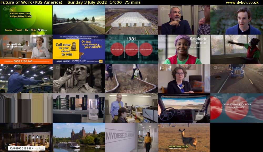 Future of Work (PBS America) Sunday 3 July 2022 14:00 - 15:15