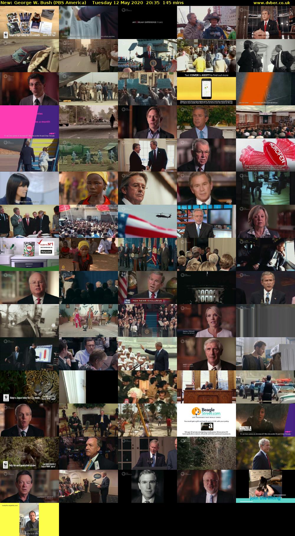George W. Bush (PBS America) Tuesday 12 May 2020 20:35 - 23:00