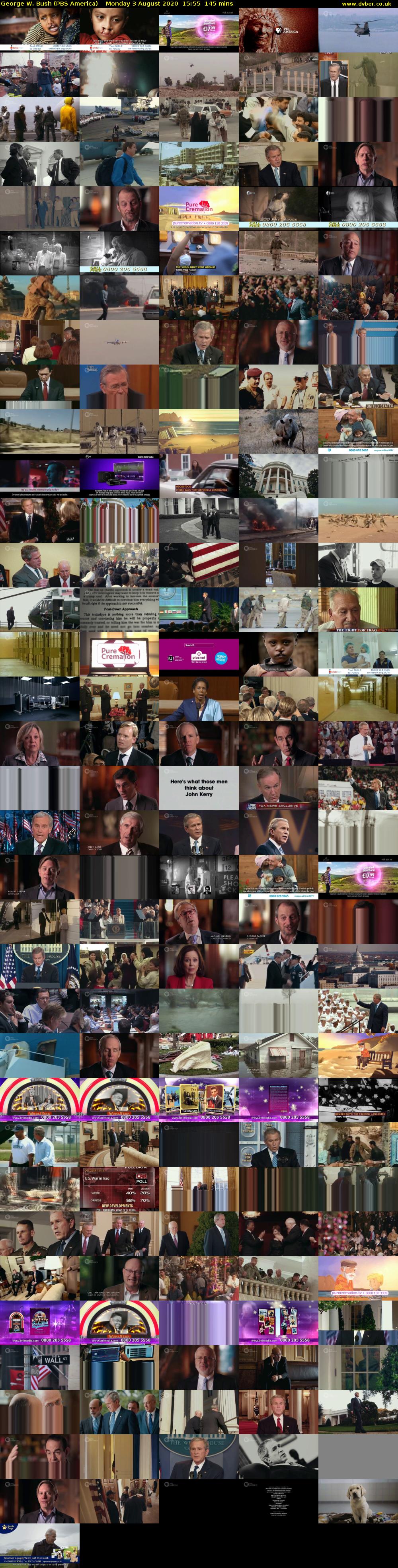 George W. Bush (PBS America) Monday 3 August 2020 15:55 - 18:20