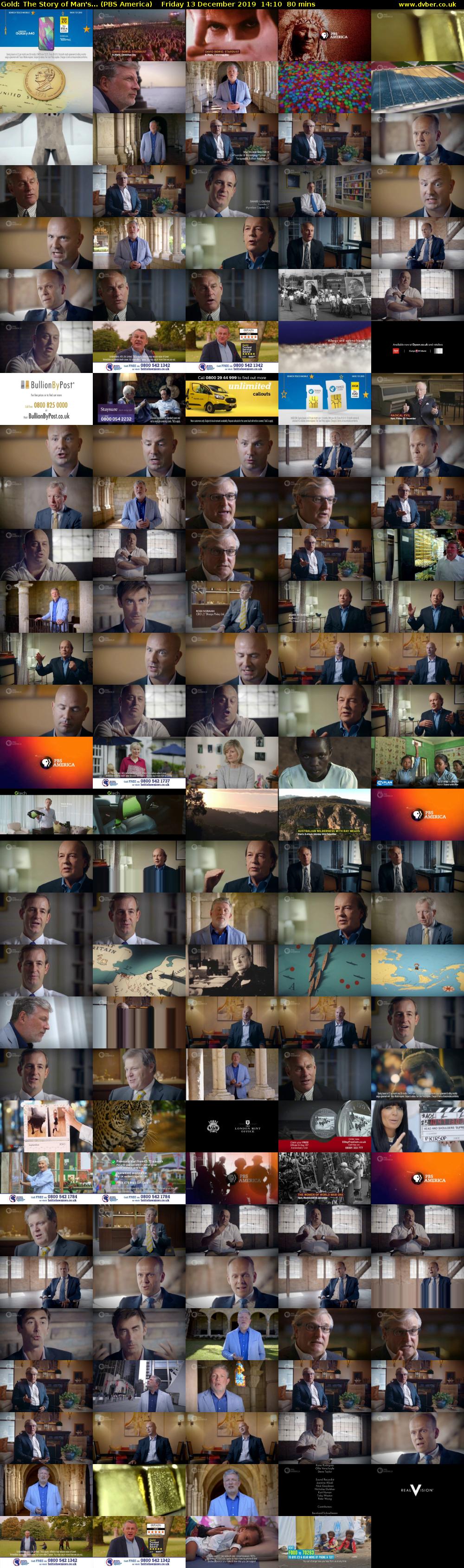 Gold: The Story of Man's... (PBS America) Friday 13 December 2019 14:10 - 15:30